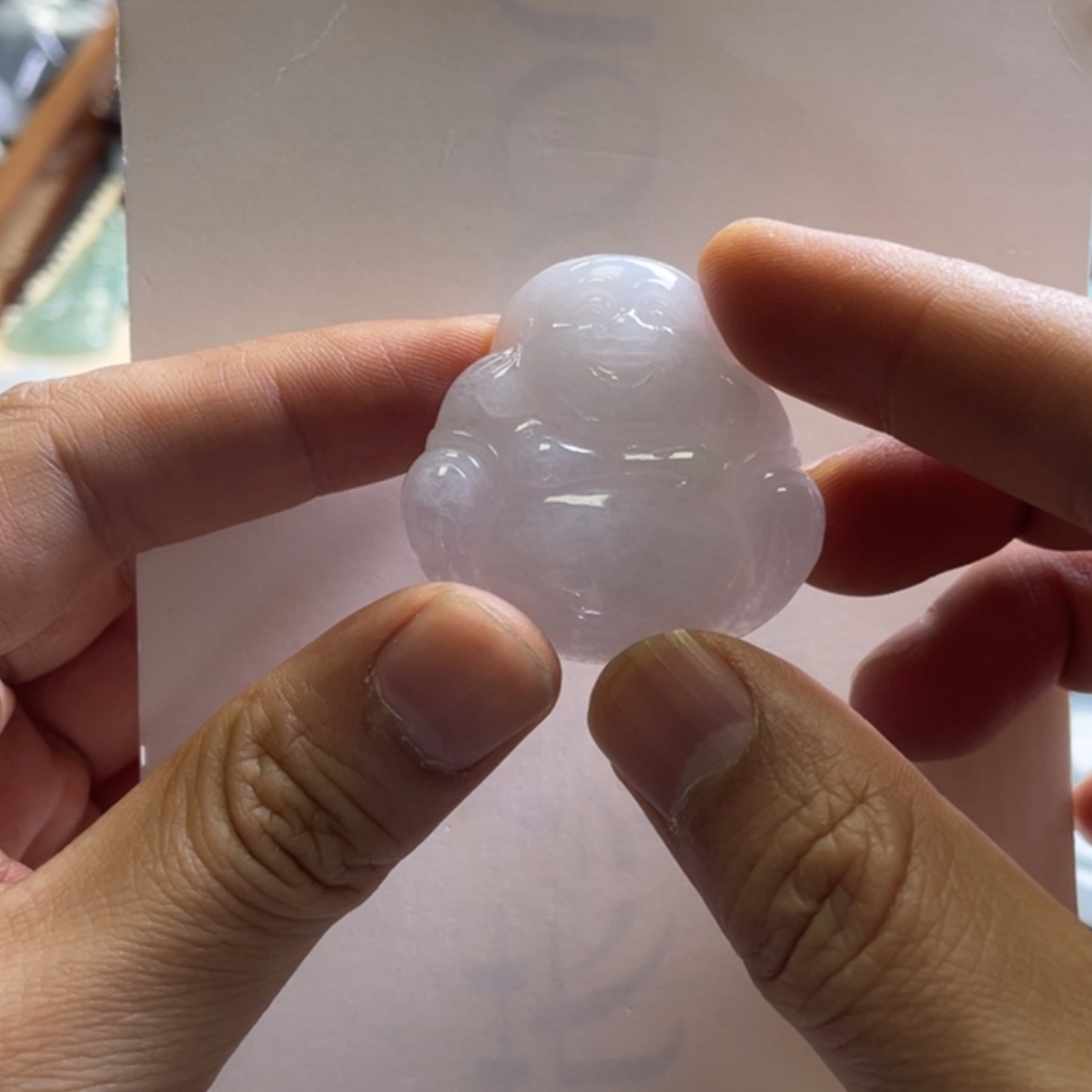 【闪购商品】翡翠颈饰未镶嵌淡紫底大佛公