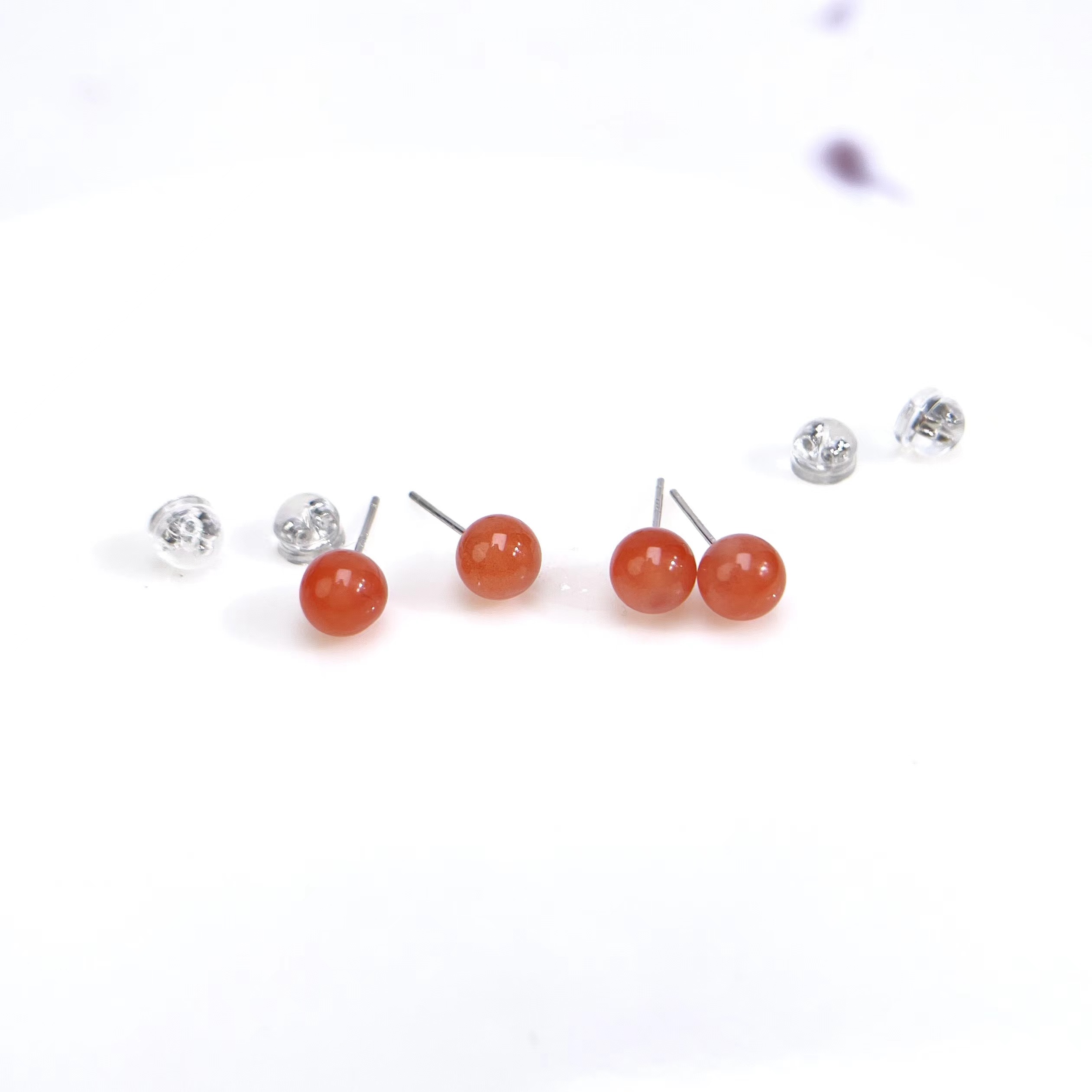 菲菲珠宝好~-S925南红玛瑙耳钉~多样性发一