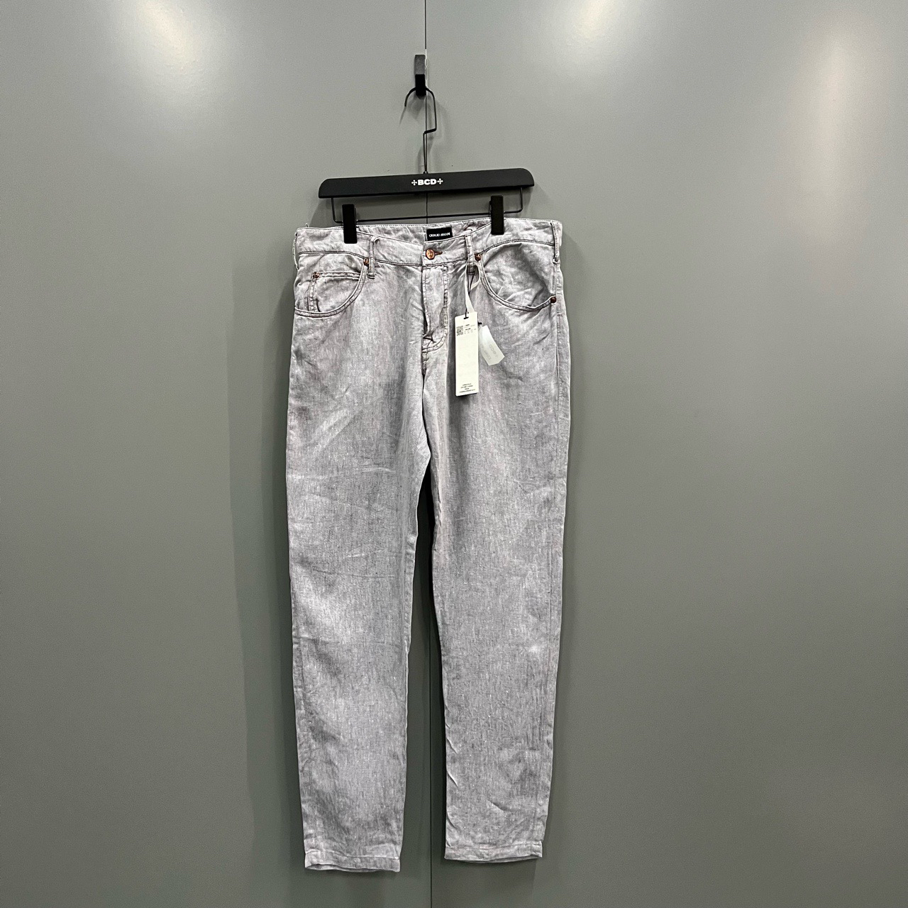 95新 GIORGIO ARMANI/阿玛尼 (ll) 阿玛尼 水洗灰长裤 33码