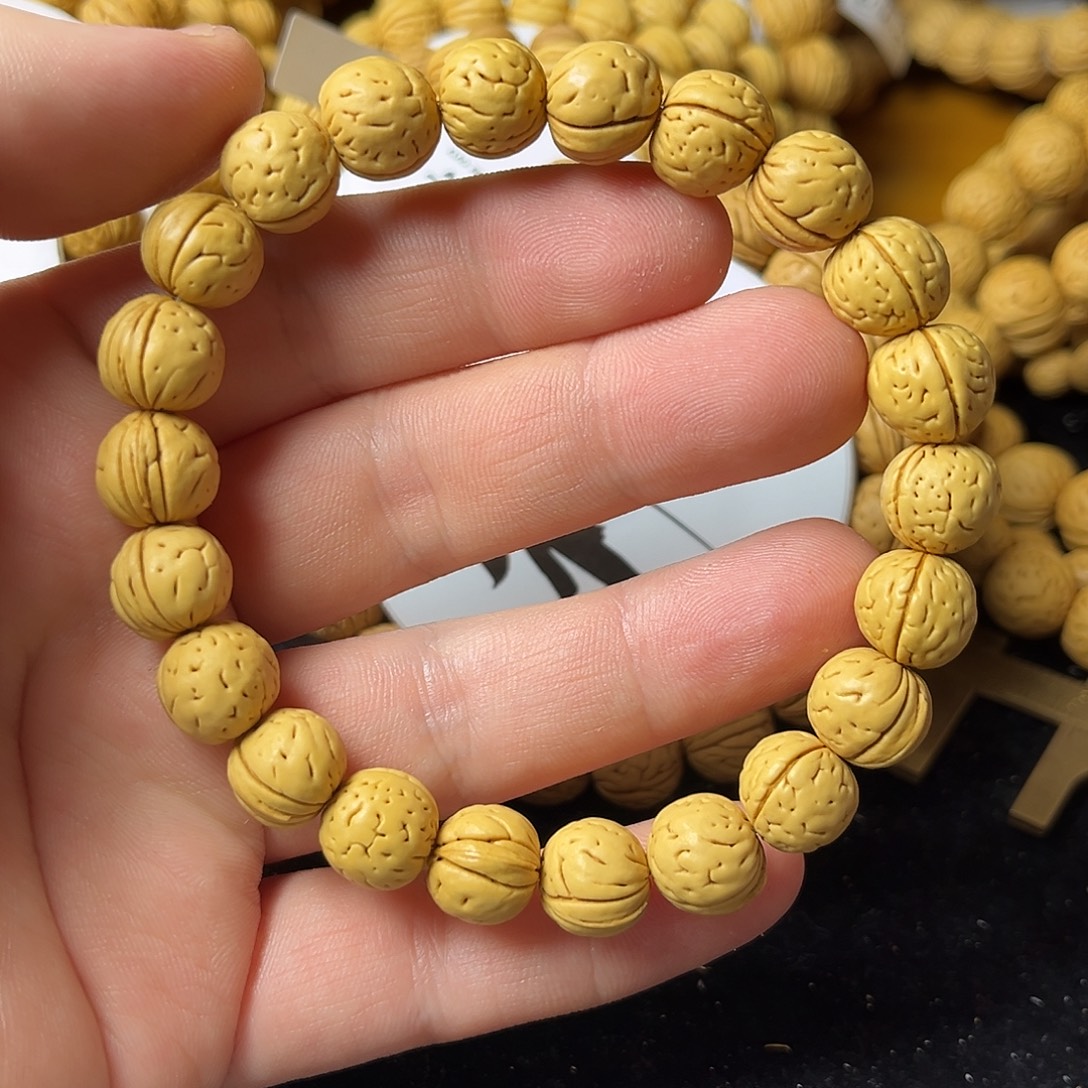 桃核手串12尺寸盘锦黄桃