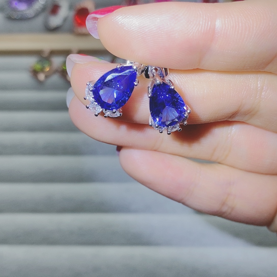 【闪购商品】托帕石耳饰银S925镶嵌