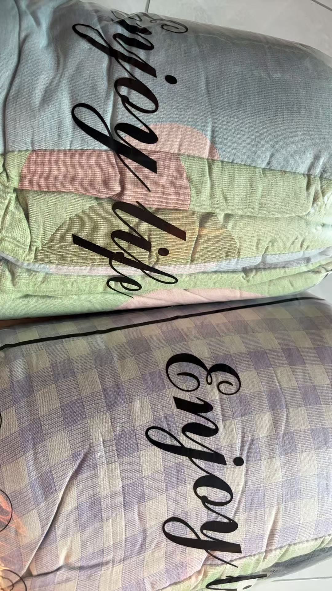 专享【京かわ会社】双层纱泡芙被120*150cm波点米小鹿 不挑花色