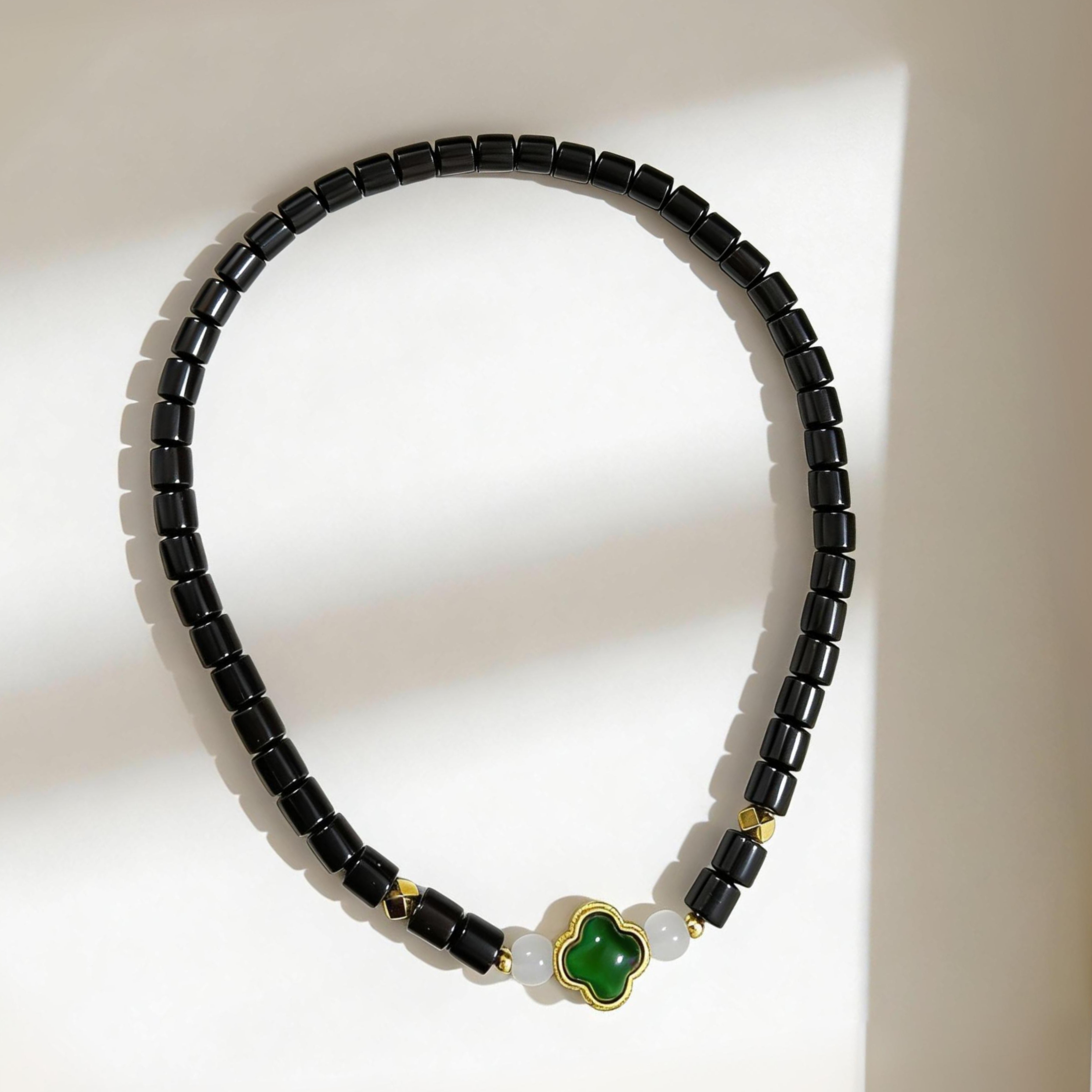 黑檀桶珠四叶草双圈款 精品手串 无礼盒-S 1399