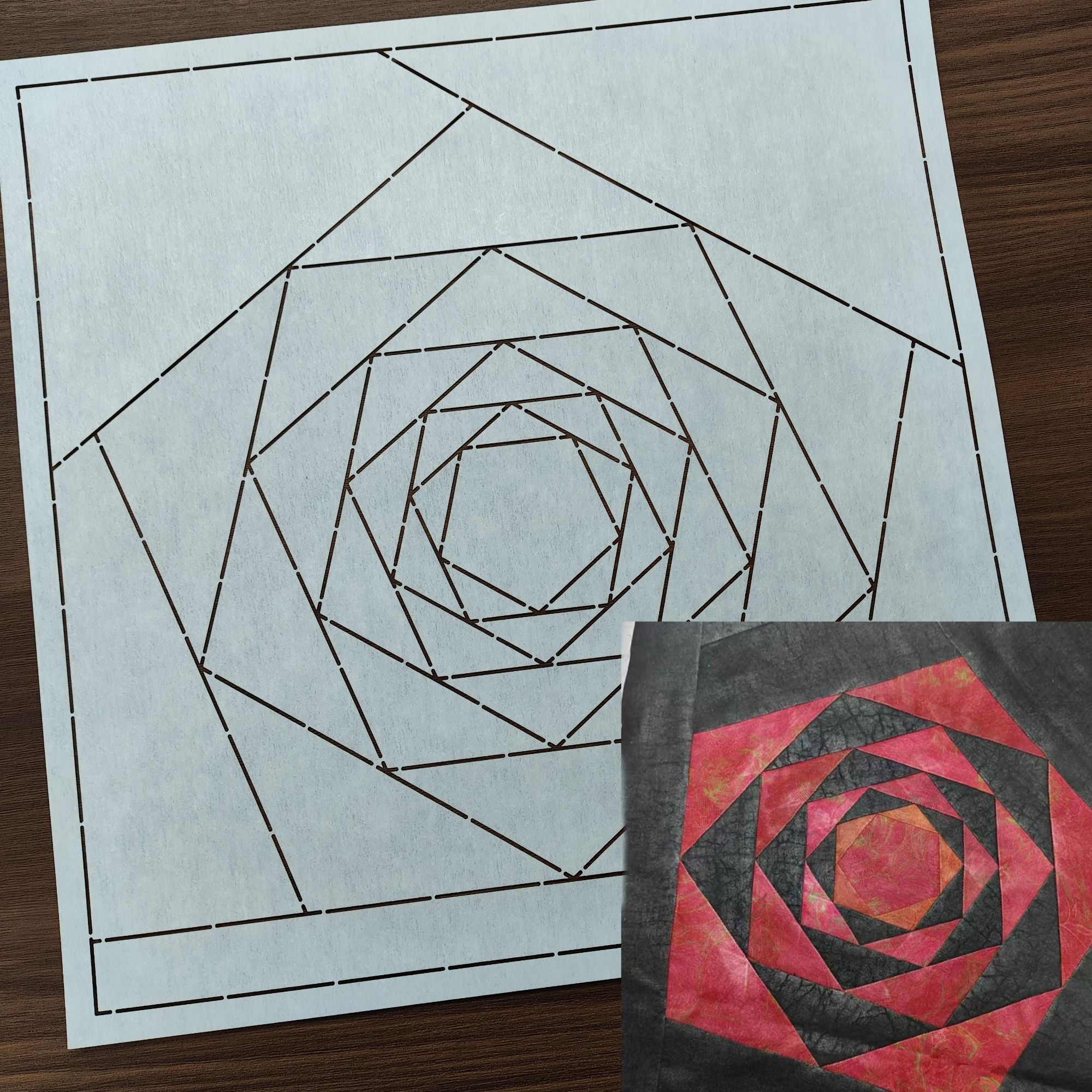 清秋梦江南专属拼布玫瑰拼布模板