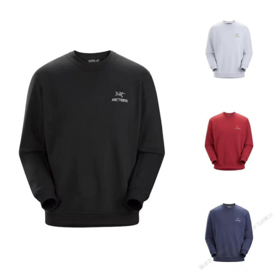 ARC'TERYX/始祖鸟EMBLEM logo字母刺绣抓绒卫衣 男女同款
