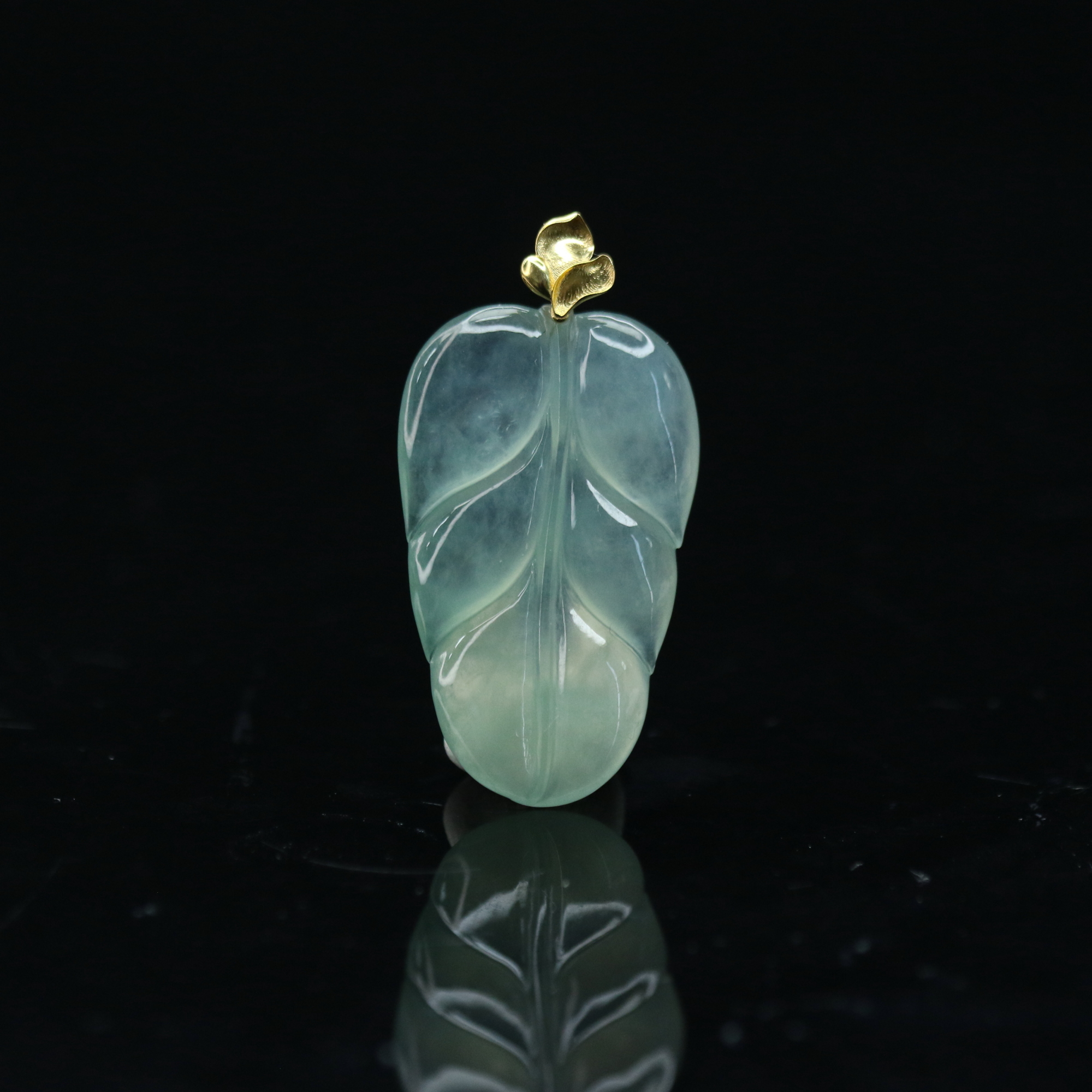 3天然缅甸翡翠A货18k冰叶子/800034/北京中保拍卖