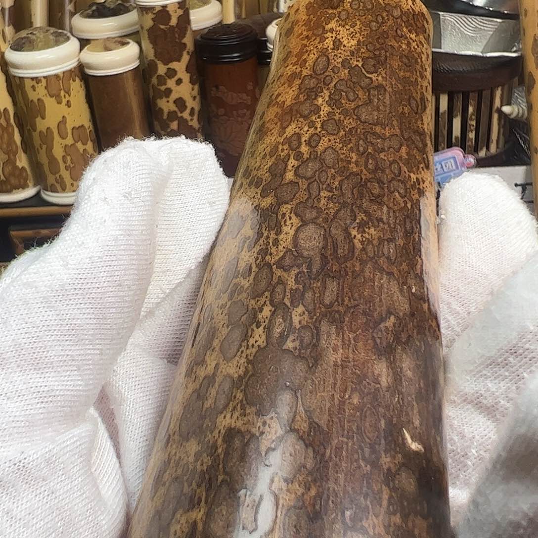 扇子闲****梅鹿竹茶则一片