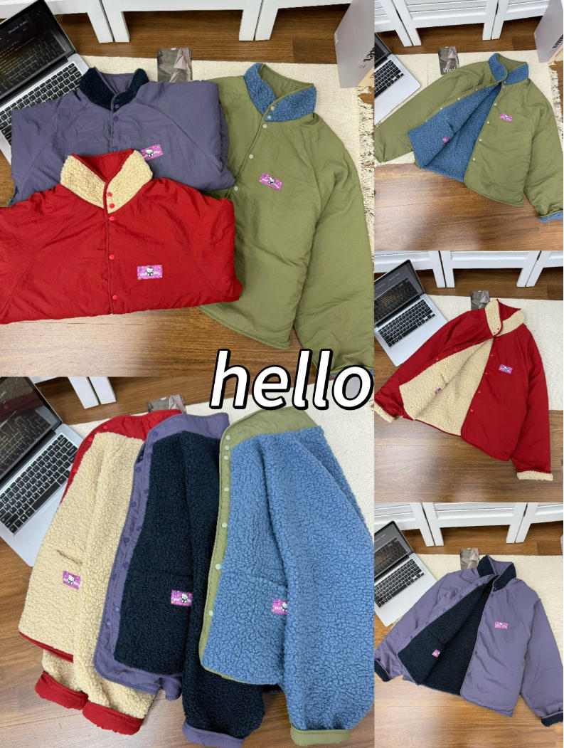 HLHLFX13两面穿卡通毛毛外套棉服