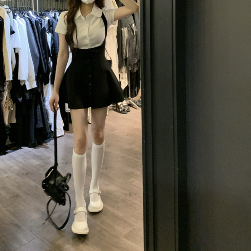 套装辣妹气质吊带小个子连衣裙女爆款收腰显瘦短裙子小香风两件套