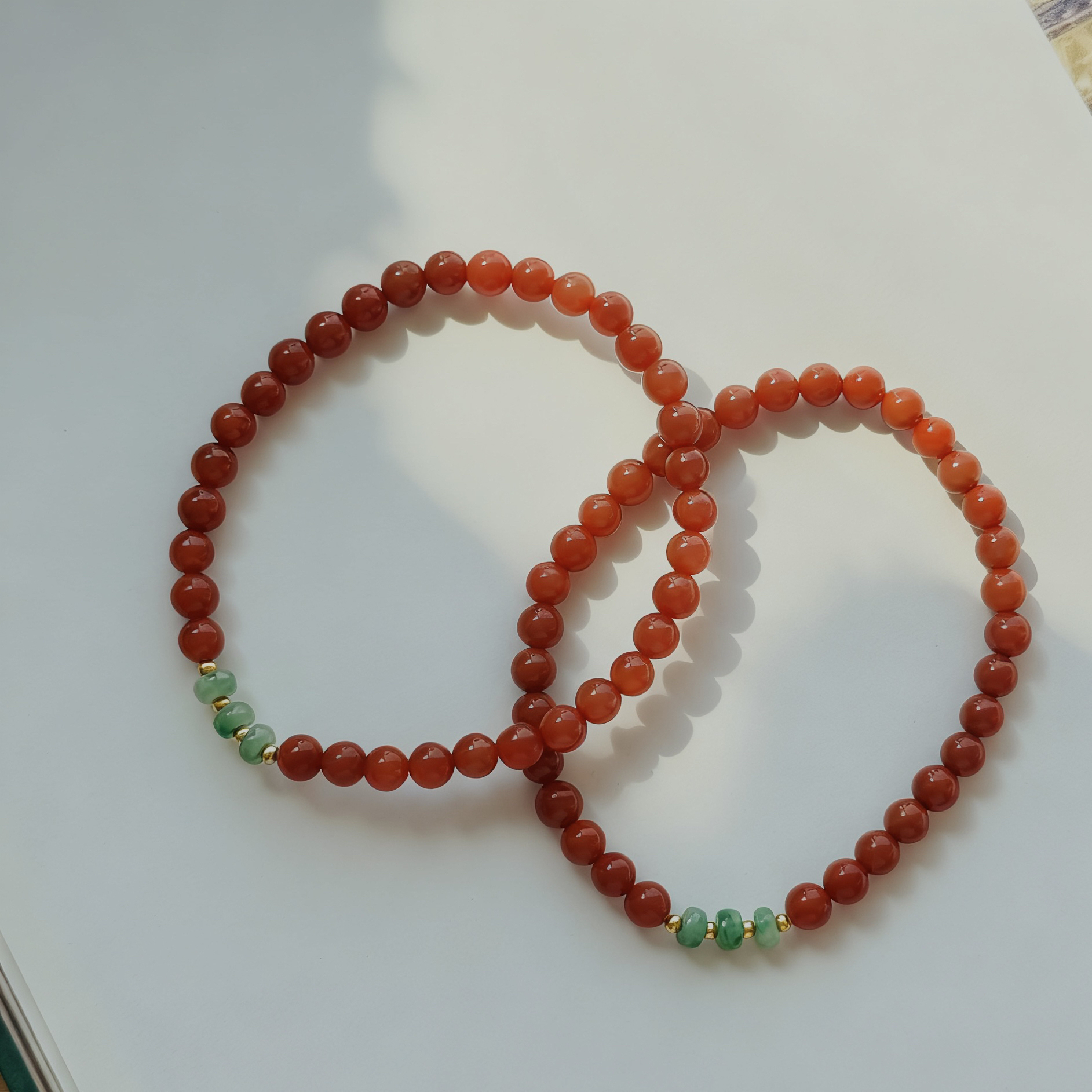 【沐姐珠宝】川料南红精致单圈5m＋手串/多样性发一-79