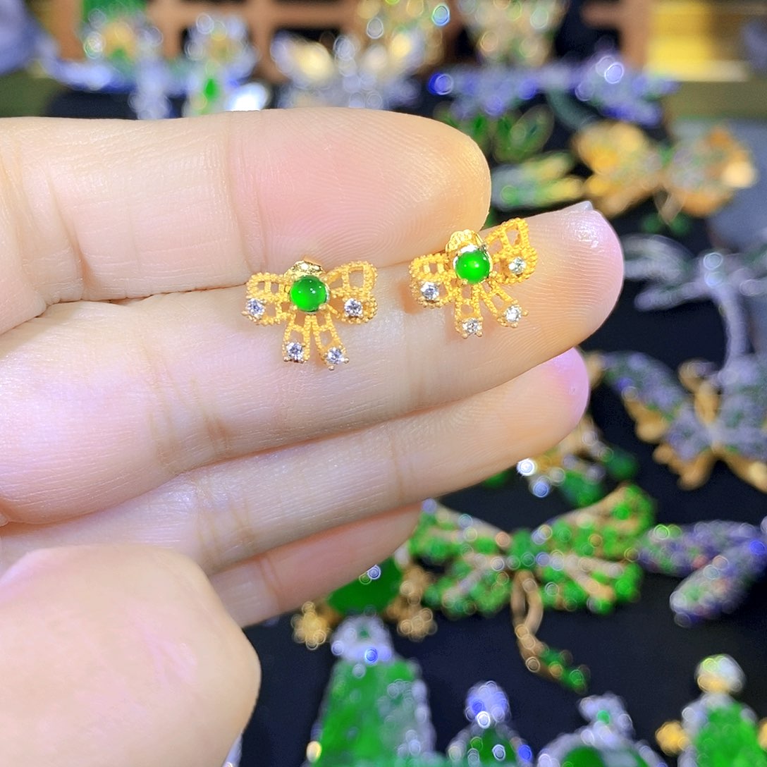 吊坠(不含链)银S925镶嵌翡翠