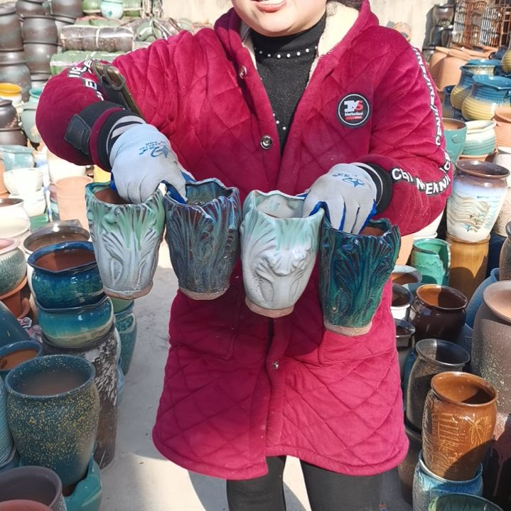 红陶口9高15瑕疵颜色随机四个