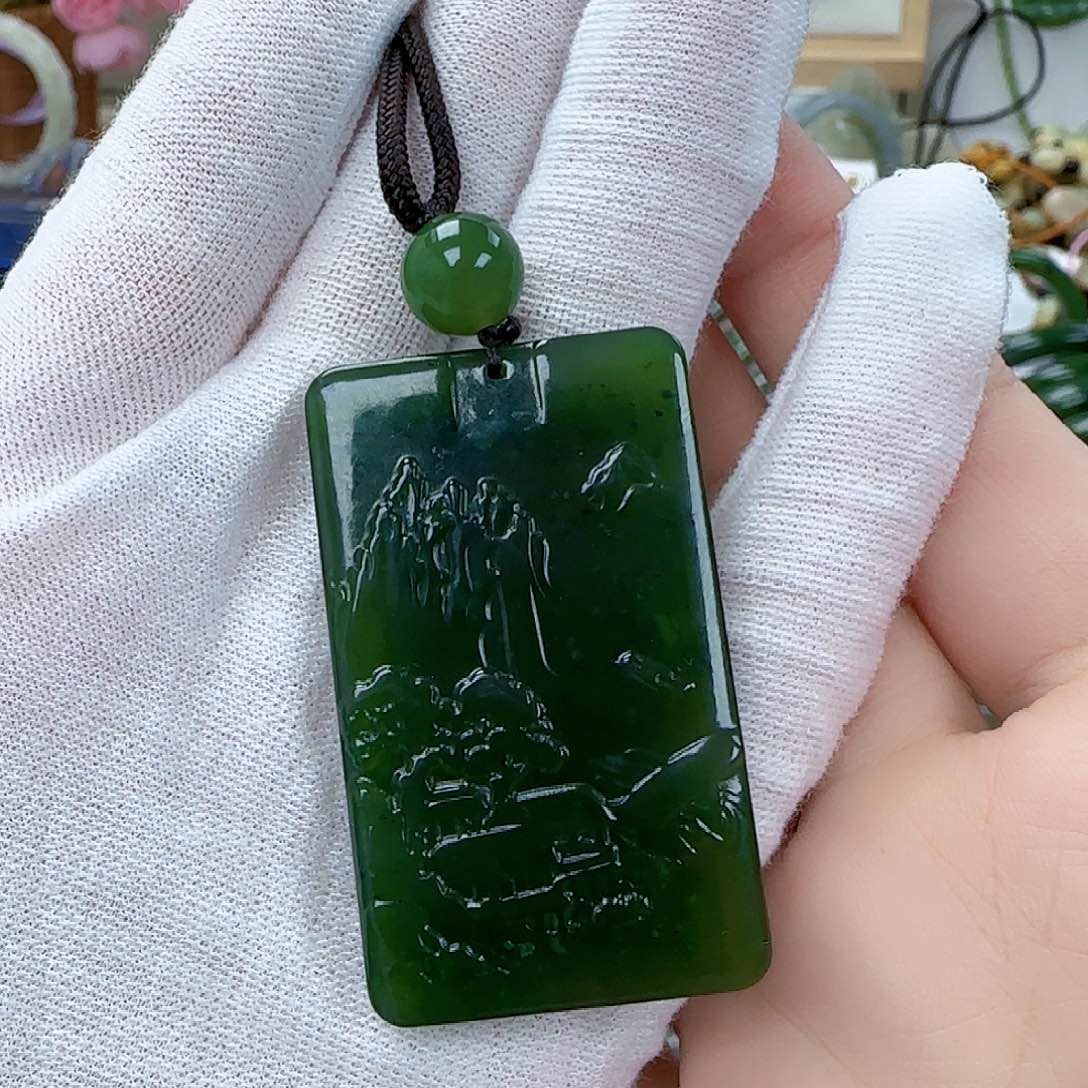 和田玉（碧玉）挂坠未镶嵌