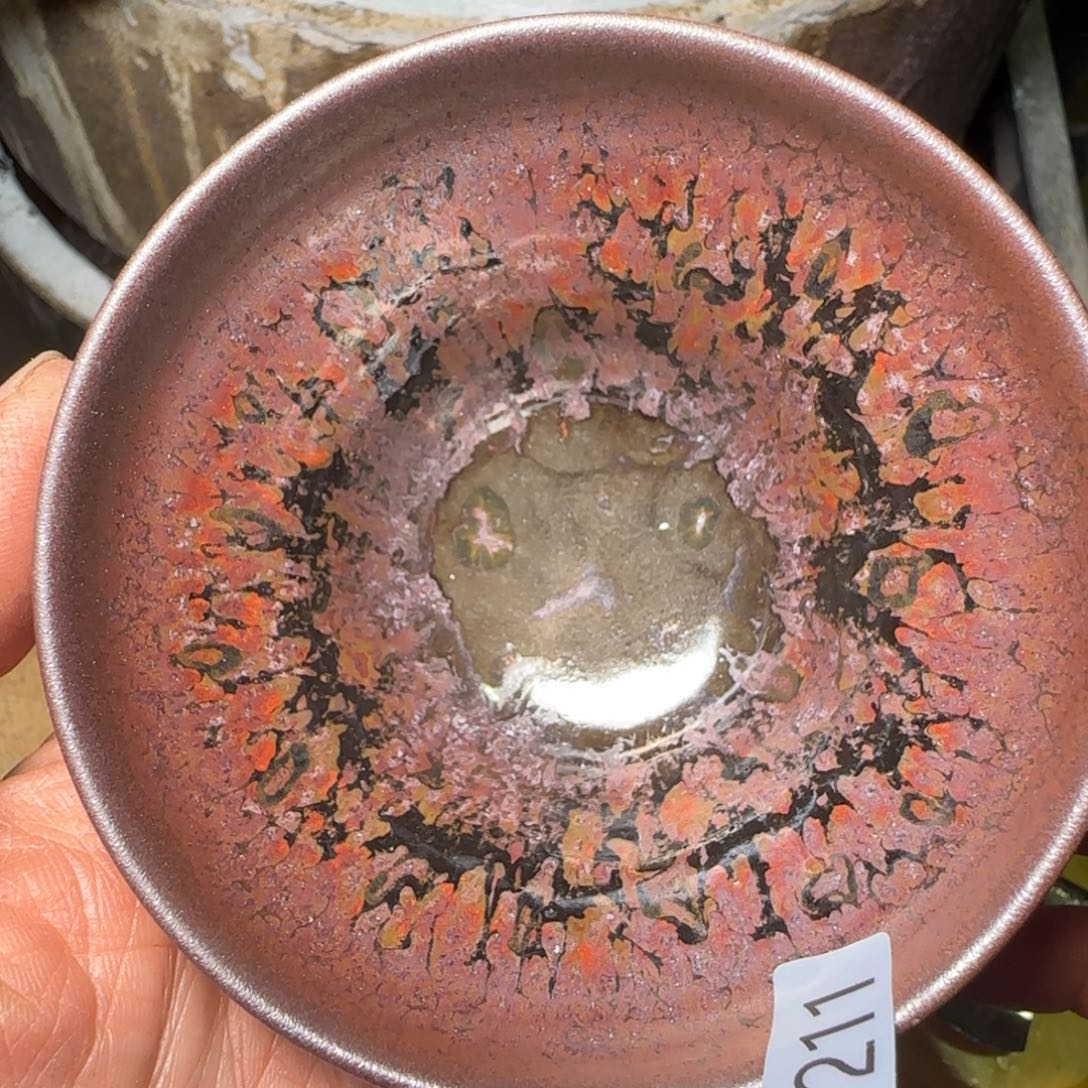 柴烧建盏茶盏茶杯211