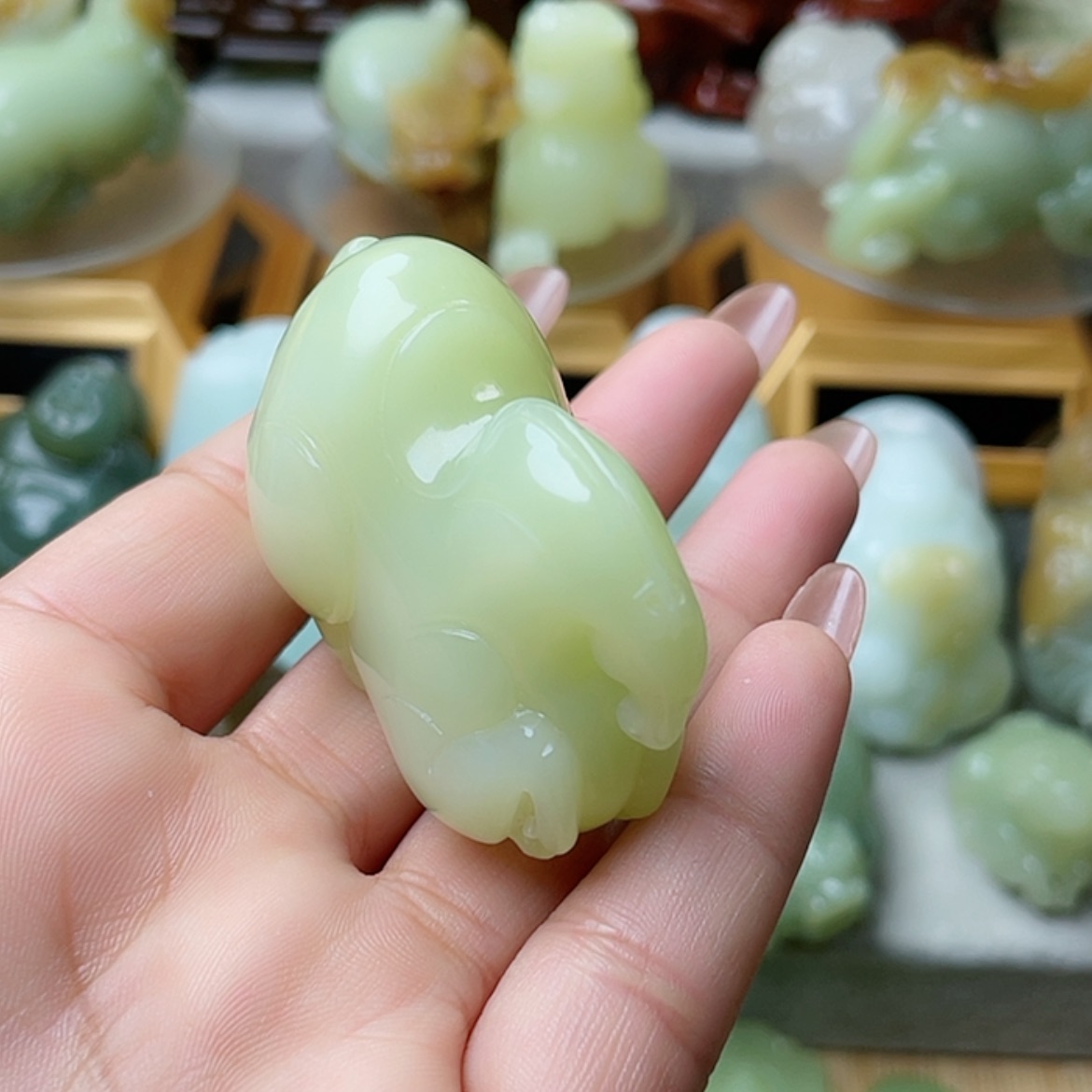 【闪购商品】未镶嵌和田玉挂件袜****红