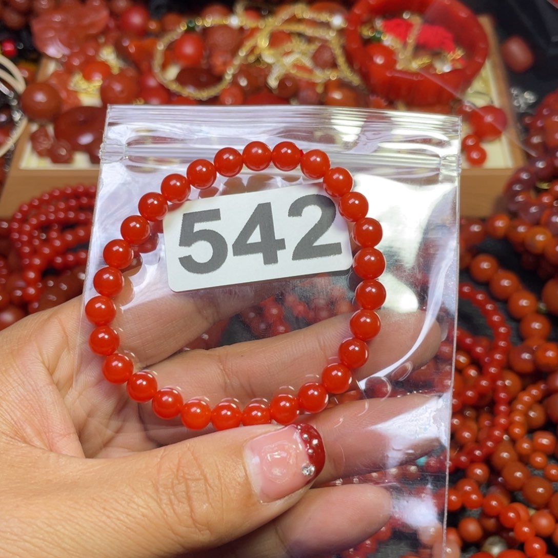 南红玛瑙手链未镶嵌杉*