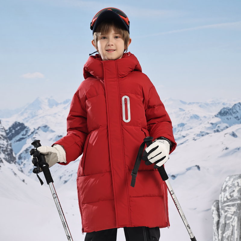 儿童羽绒服男2024新款洋气中大童中长款加厚连帽保暖冬装外套潮爆