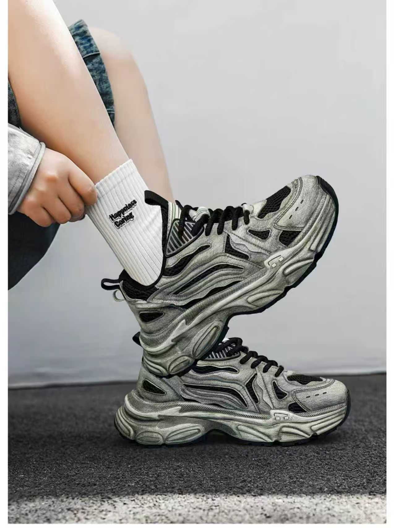 TIETUOBO/特途布潮流时尚舒适百搭运动休闲老爹鞋2506