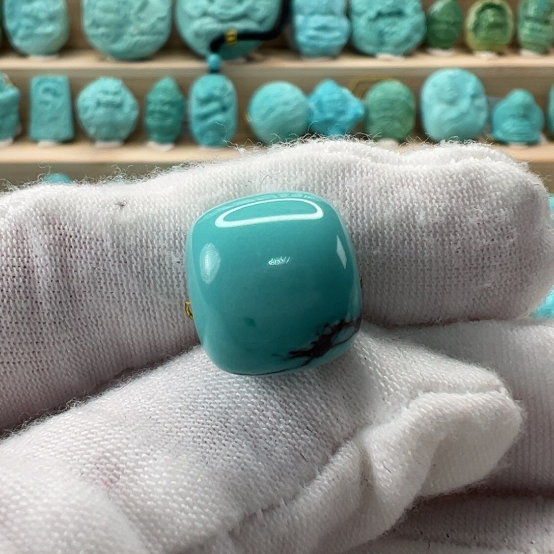 未镶嵌绿松石老型珠13.5x12.3mm