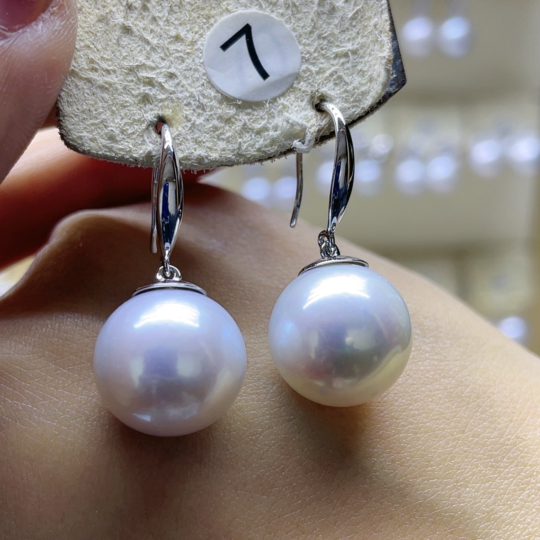 淡水珍珠耳饰银S925镶嵌