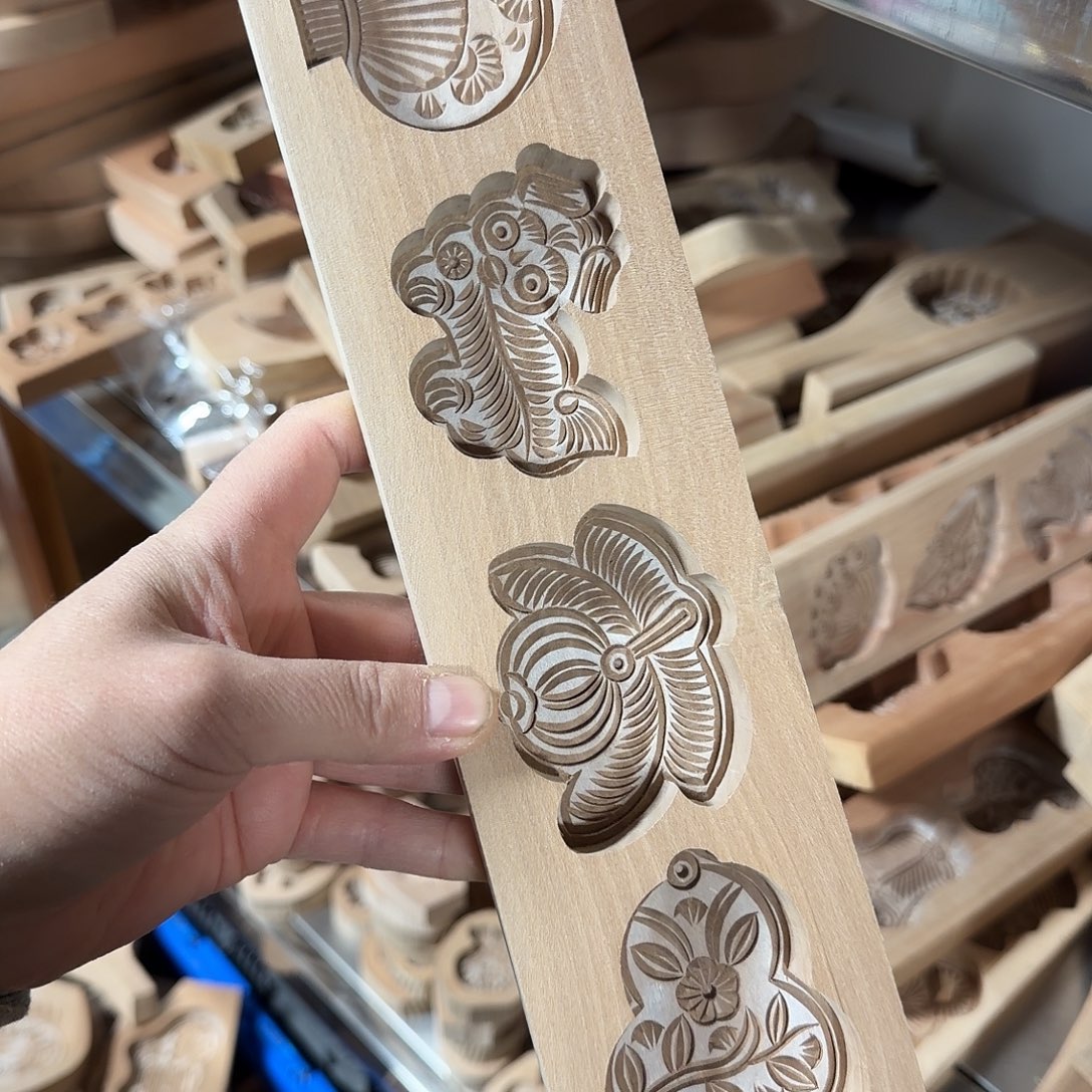 北***北梨木精雕四孔模具