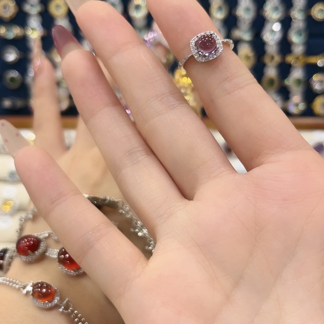 紫晶女款银S925镶嵌三****?戒指21