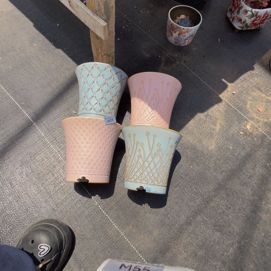 人***琳m25四个东云烧花盆