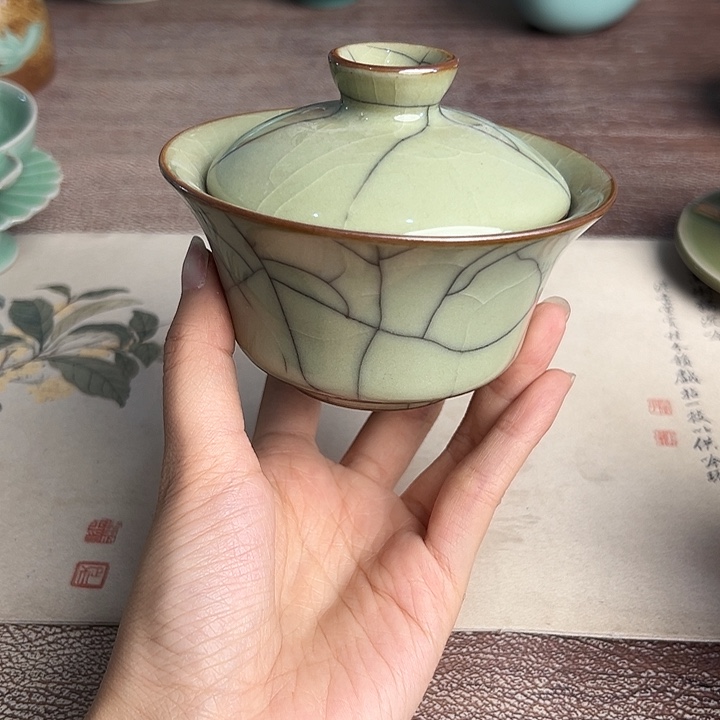 龙泉云间青瓷小米茶器