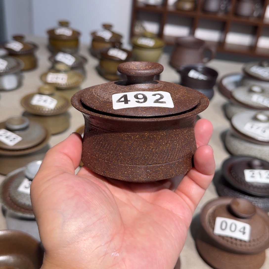 瓷粗瓷茶具素色盖碗