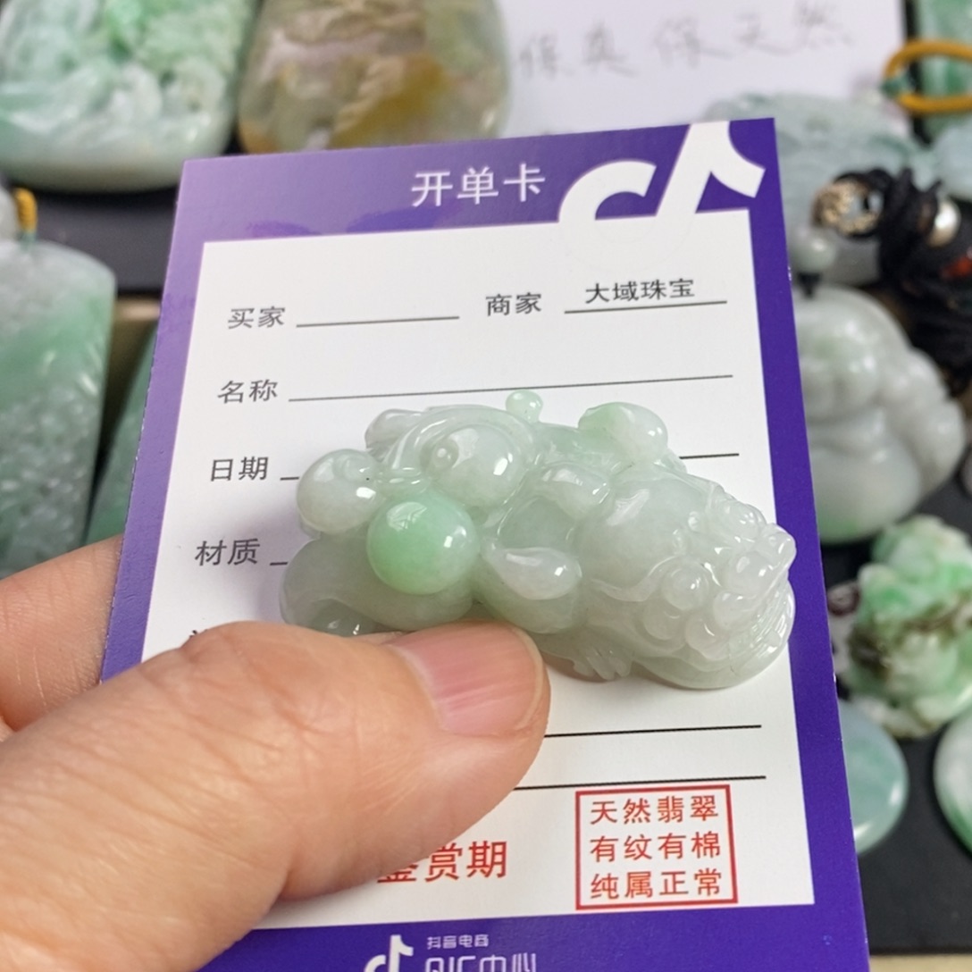 翡翠颈饰未镶嵌貔貅