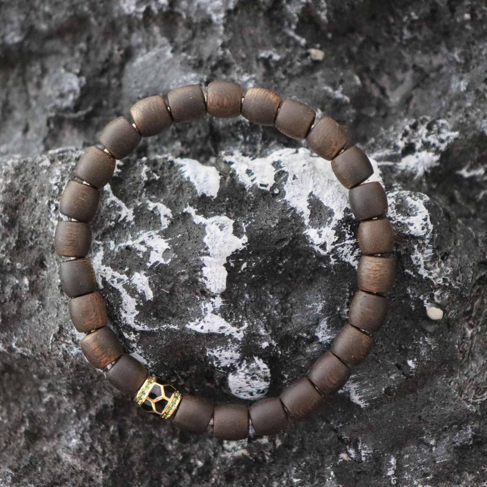 沉香[则一造物]越南芽庄黑棋楠沉香单圈手串 7mm直切