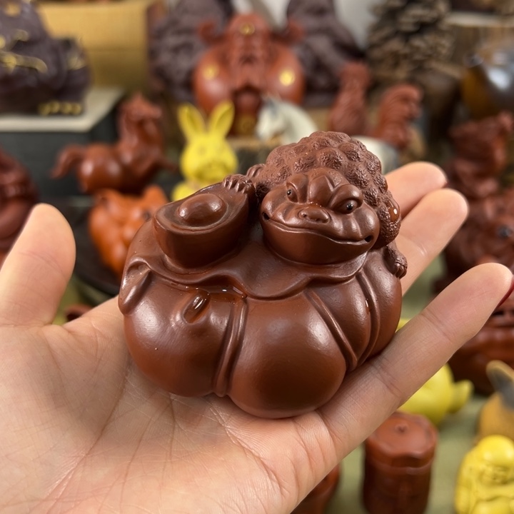 茶宠紫砂紫砂金蟾