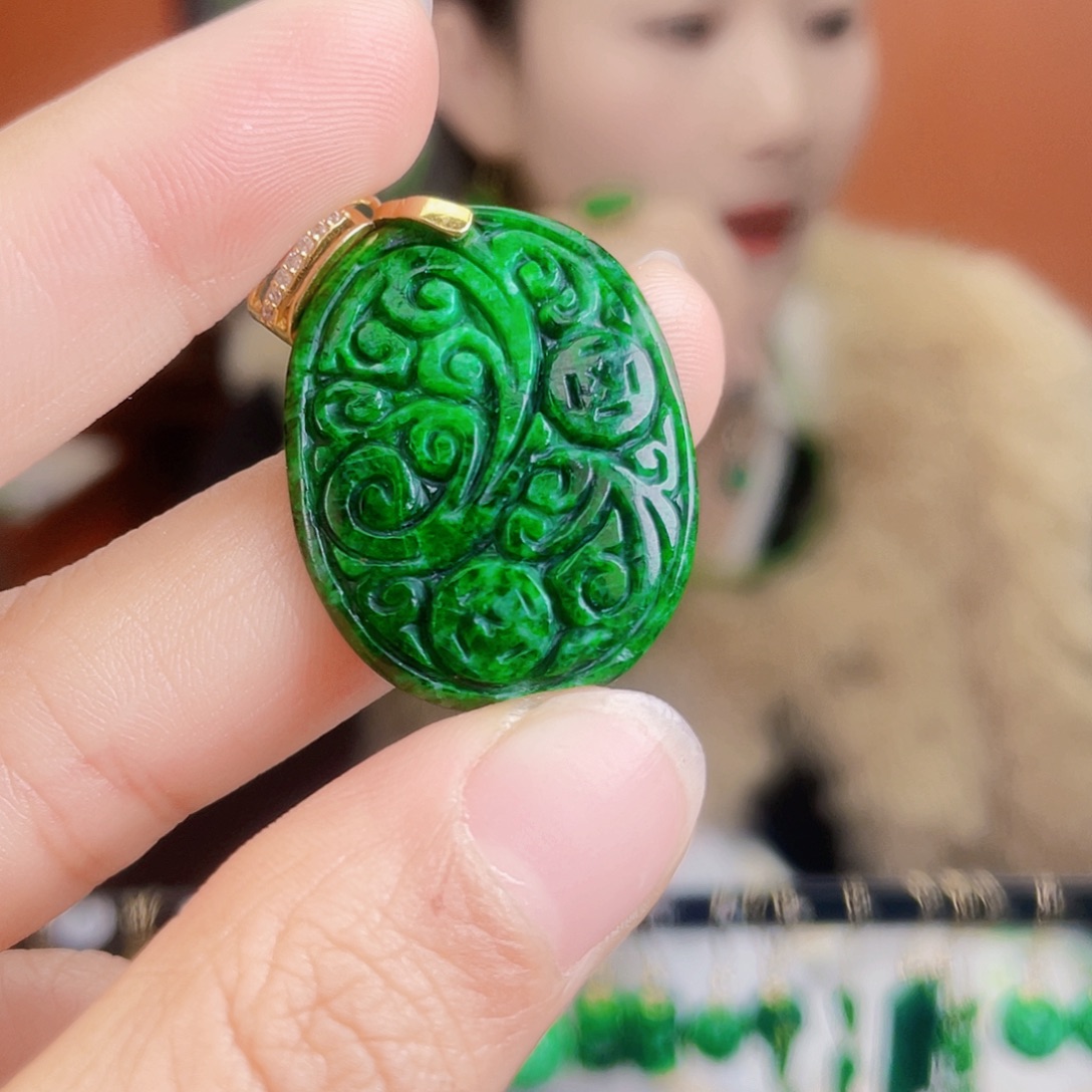 翡翠未镶嵌耳饰饰品