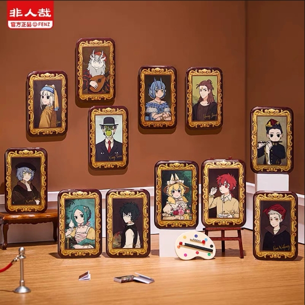 非人哉名画系列马口铁徽章透卡盲盒原创动漫周边哪吒小玉吧唧