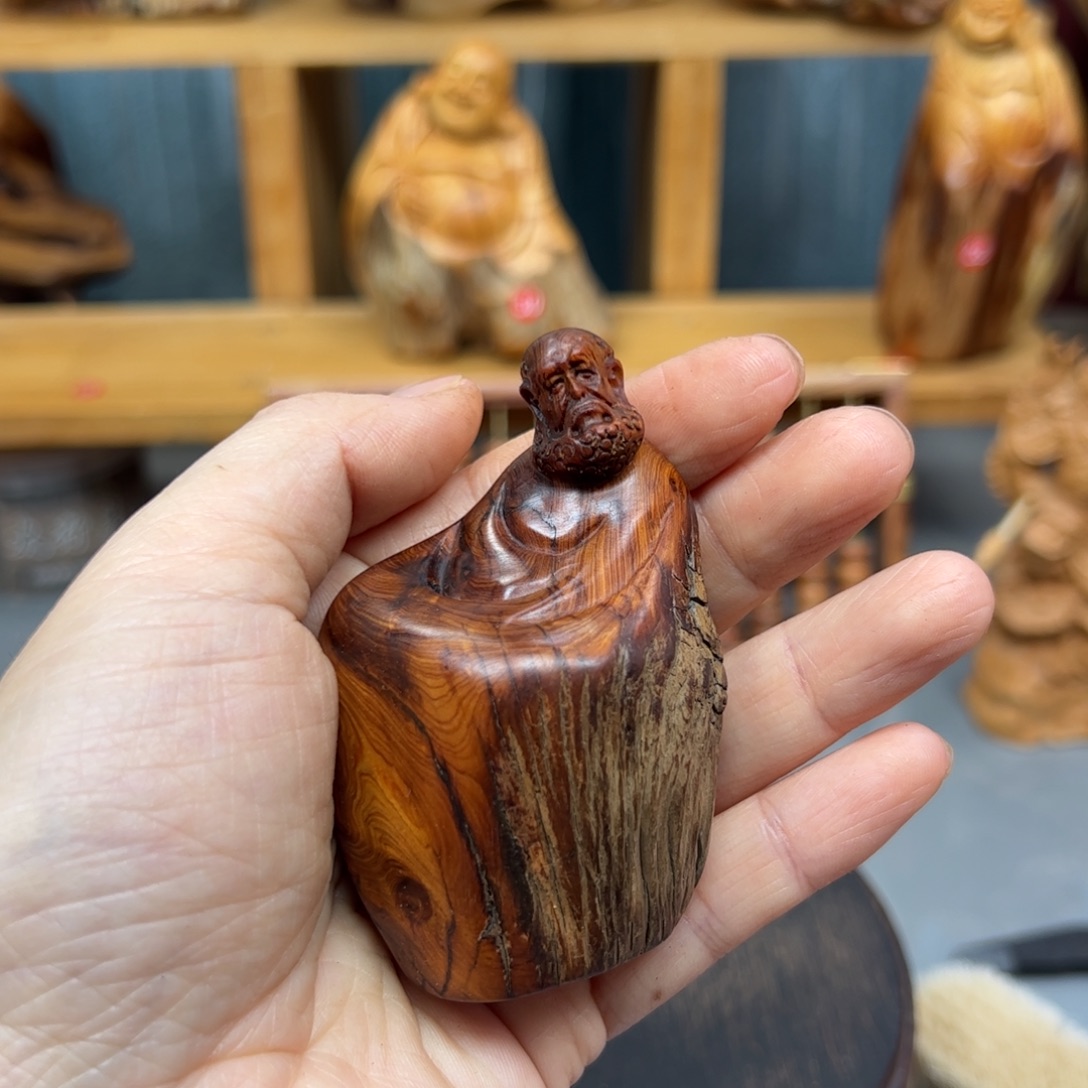 周***柏木崖柏木摆件手把件