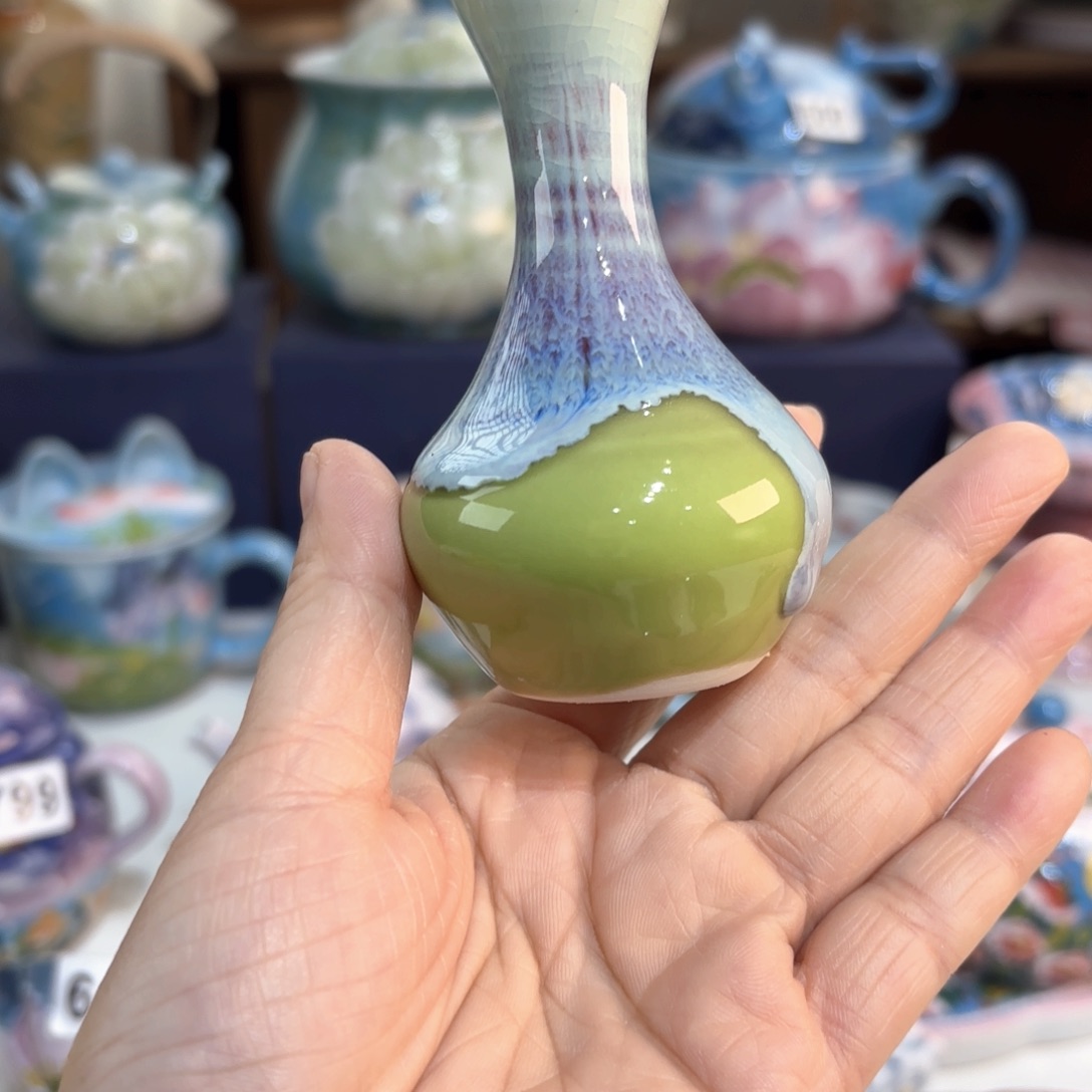 景德镇手绘高温釉下彩陶瓷茶具