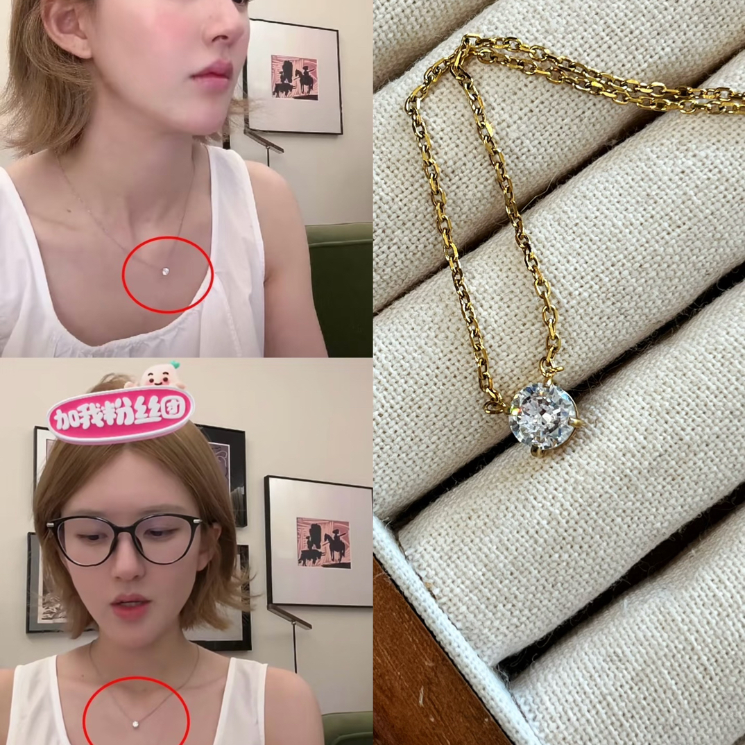 钛钢项链 钛钢项链316L明显同款小鼻嘎保色不褪色项链轻奢时尚
