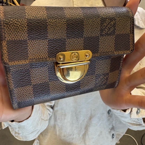 95新 LouisVuitton/路易威登 入目 棋盘格钱包 