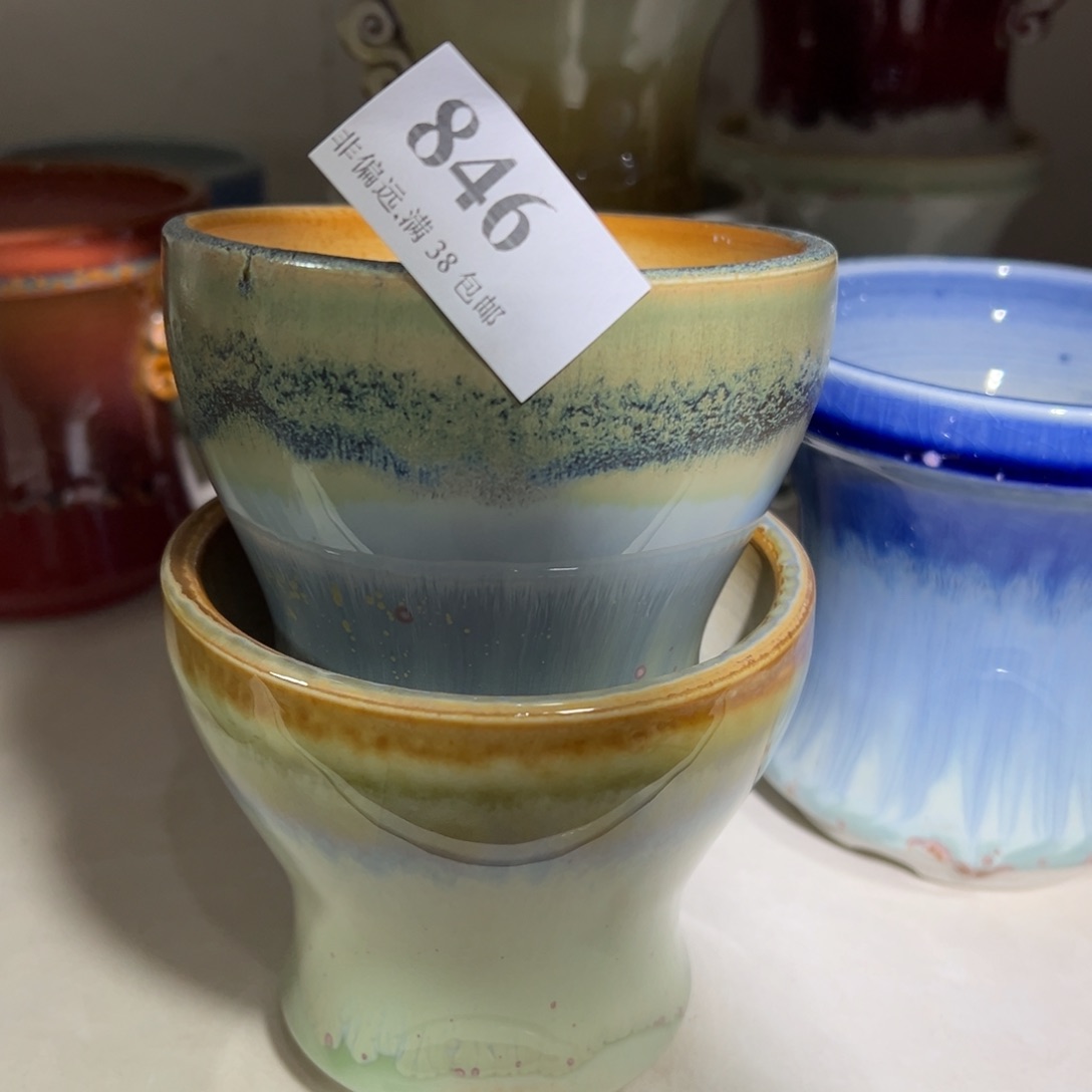 红陶景德镇手工花盆