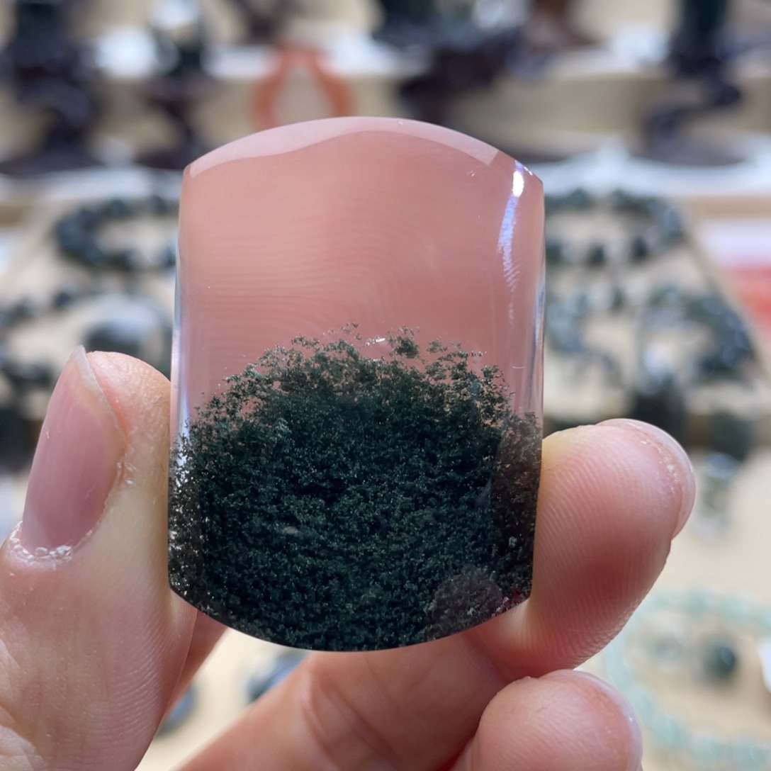 水晶颈饰未镶嵌绿幽灵聚宝盆无事牌