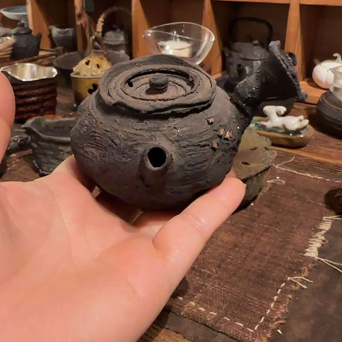 紫砂茶案侧把壶紫砂