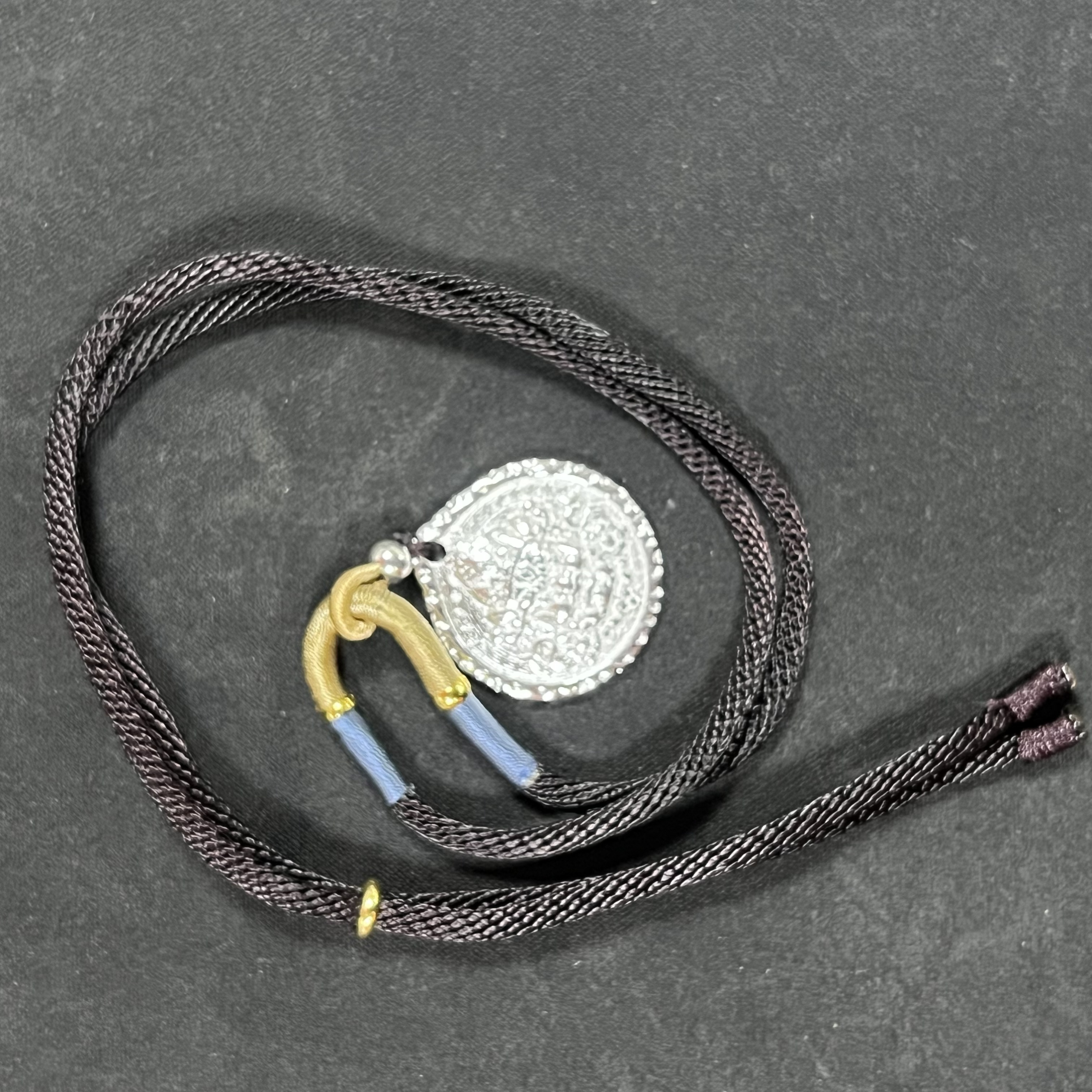 YZ004黄财神精品项链 精品银色项链（无礼盒）