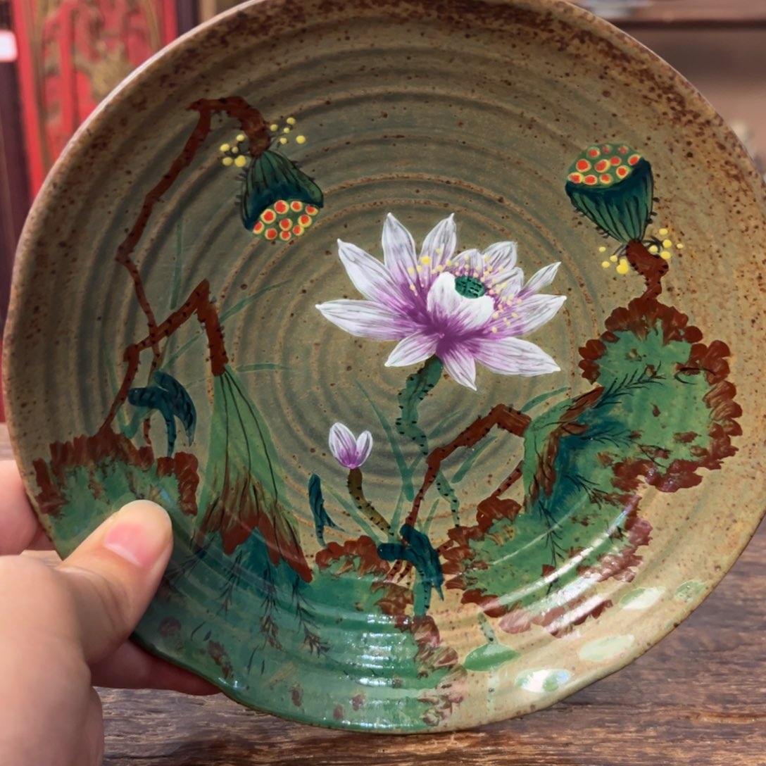 景德镇柴烧手工手绘陶瓷