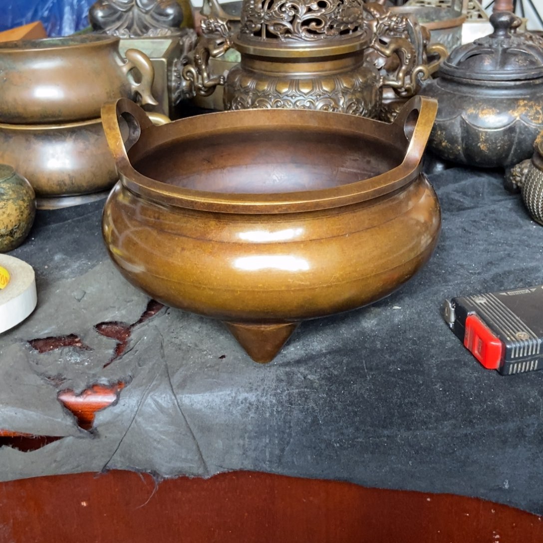 铜器工艺品摆件香炉摆件