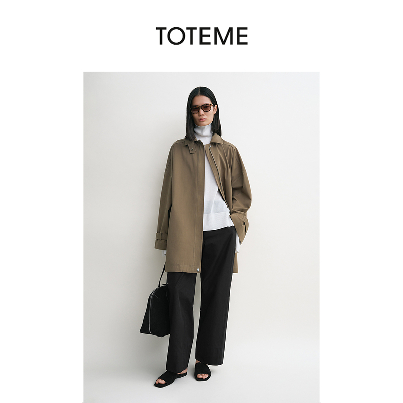 TOTEME女装淡褐色简约挺括A字风衣夹克