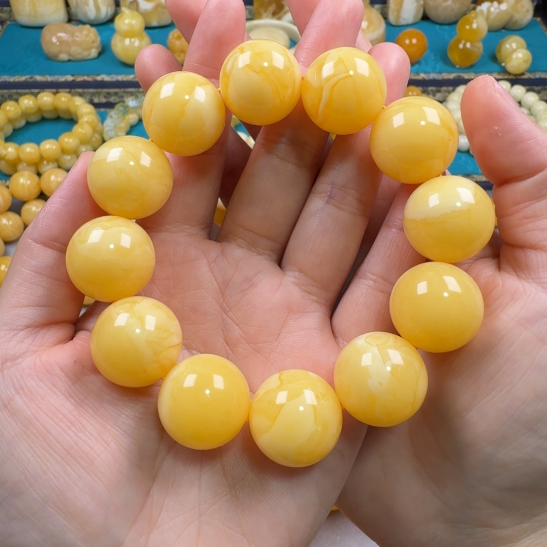 琥珀未镶嵌手链同料