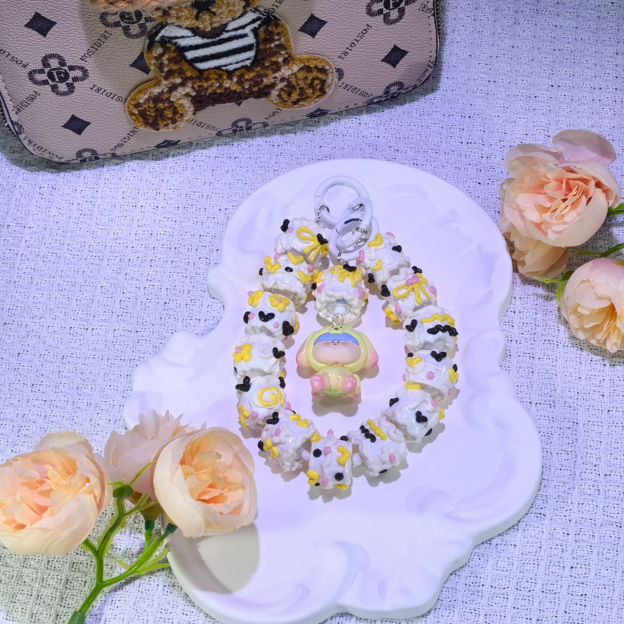 【明款明拍】手工diy可爱小众创意ins爱心手绘精致串珠饰品卡通