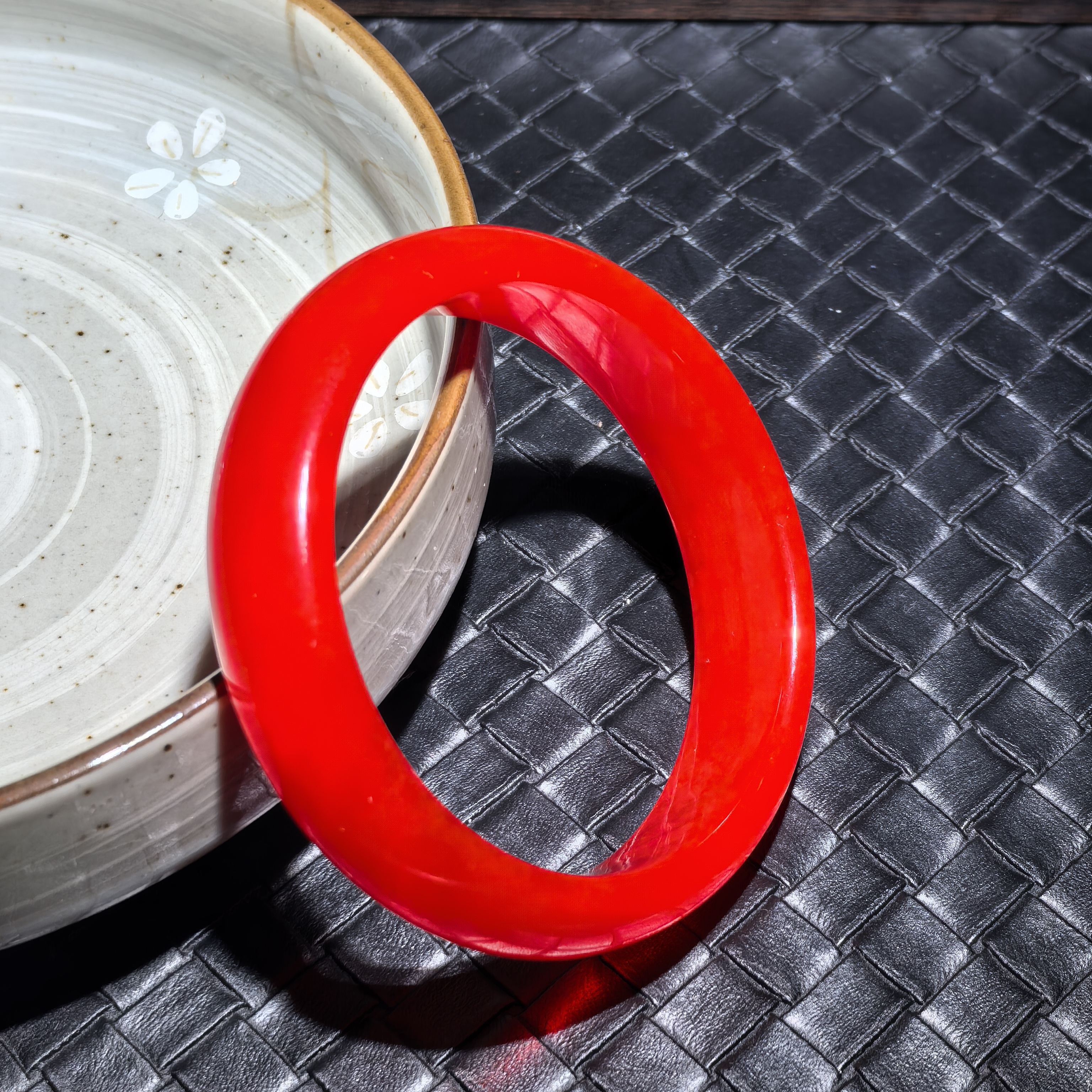 天然玉石珠宝玛瑙玉髓  鸽血红手镯 YZSZ095H