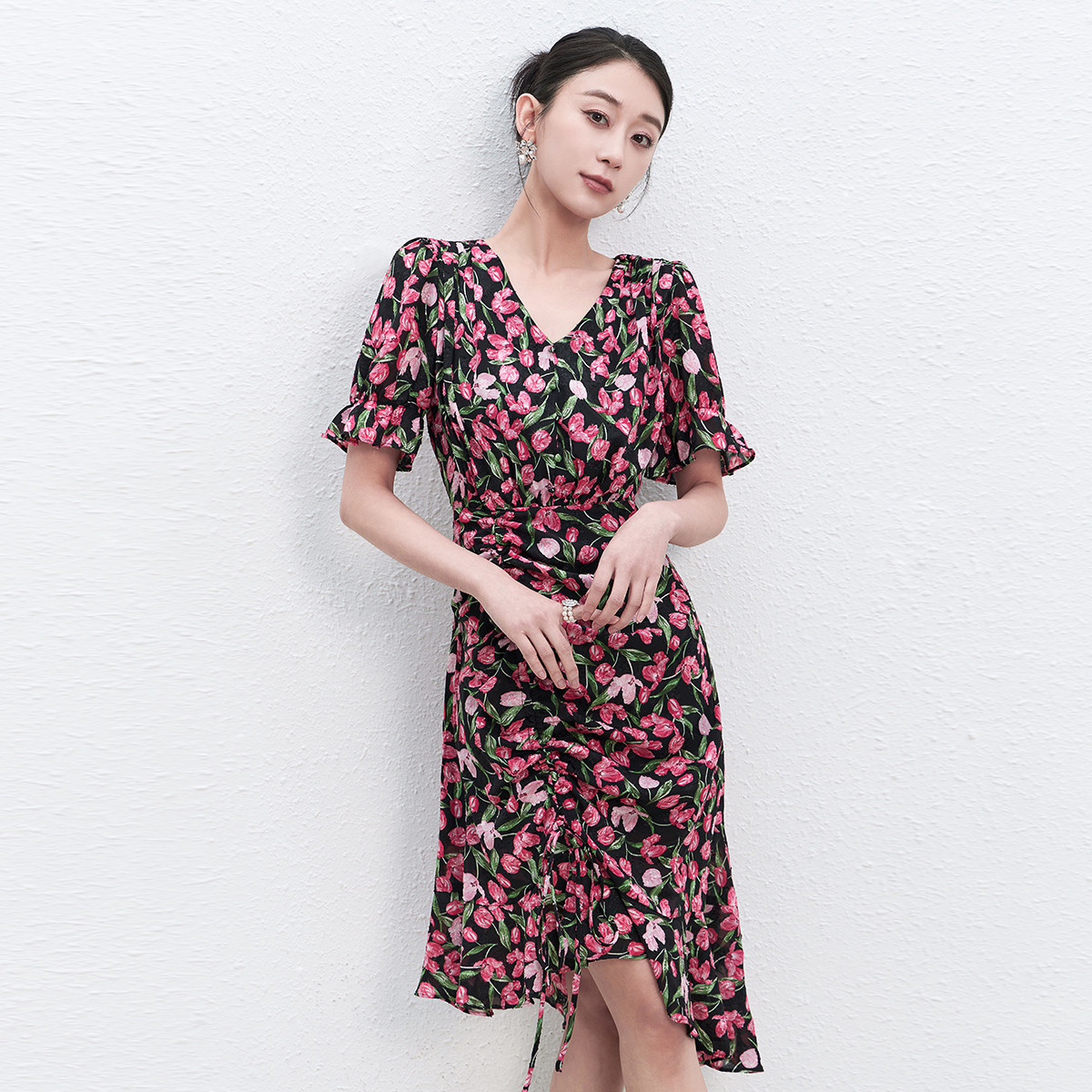 【韩诗诗专属】EVA OUXIU/伊华欧秀连衣裙E42AQ1812
