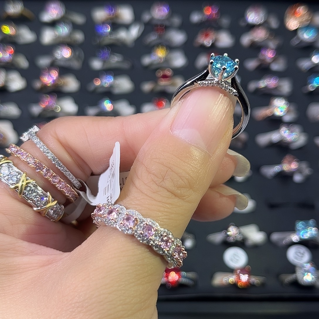 莫桑石非金属SH六爪蓝钻一卡-19